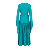 Ocean Maxi Dress with Long Flowy Sleeves