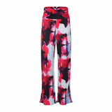 Lara Printed High Waist Plisse Pants