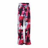 Lara Printed High Waist Plisse Pants