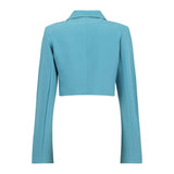 Maida Cropped Wrap Long Sleeve Blazer