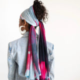 Lara Printed Plisse Chiffon Scarf