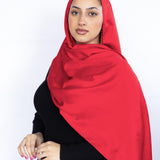 Satin Scarf in Red