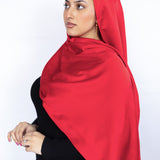 Satin Scarf in Red