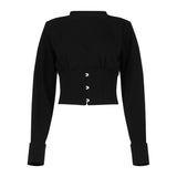 Fefe Long Sleeve Corset Top