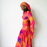 Sunset Maxi Dress with Long Flowy Sleeves