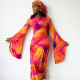 Sunset Maxi Dress with Long Flowy Sleeves