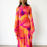 Sunset Maxi Dress with Long Flowy Sleeves