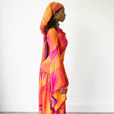 Sunset Maxi Dress with Long Flowy Sleeves