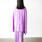 Tiwa Cape Top and Plisse Skirt Set in Lilac