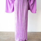 Tiwa Cape Top and Plisse Skirt Set in Lilac