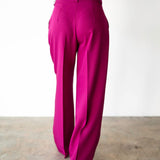 Amaya Power Suit Corset Pants in Berry