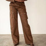 The Ultimate Denim Cargos in Chocolate